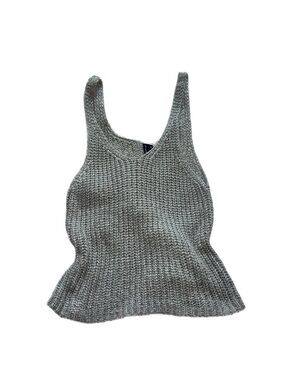 moon & madison Gray Ribbed Knit Tank